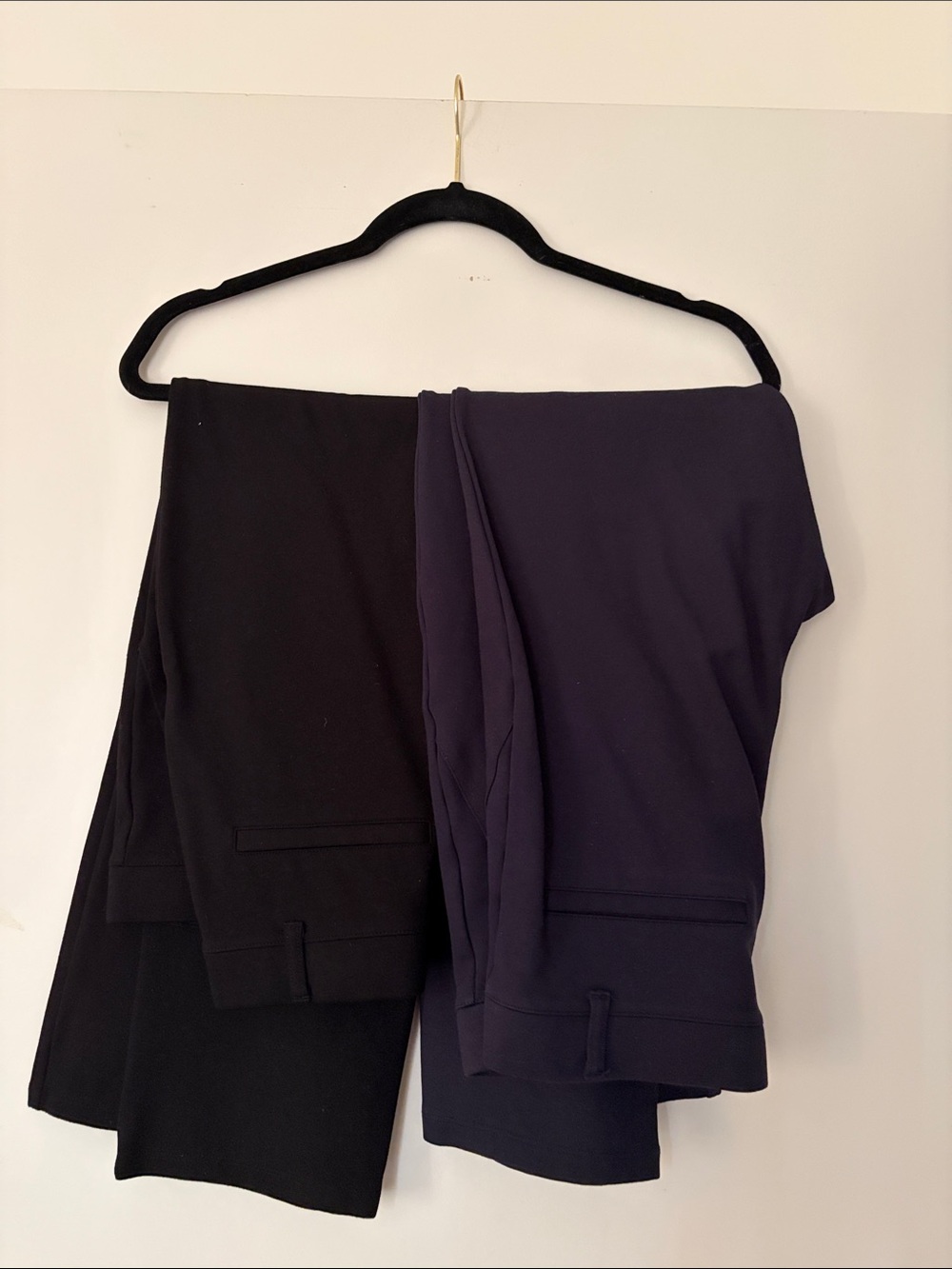 Quince 2 pairs blue and black pants bundle Straight Leg